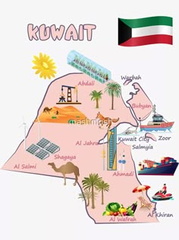 صور خريطة الكويت